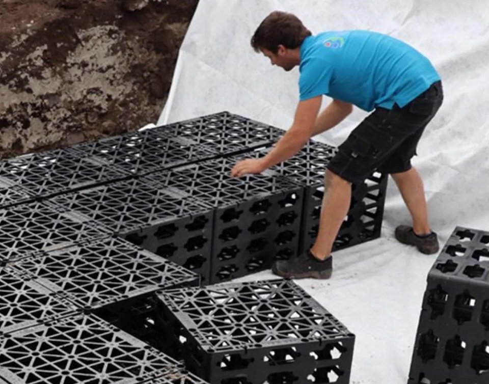 Infiltratiesysteem zelfbouw 100.000 liter