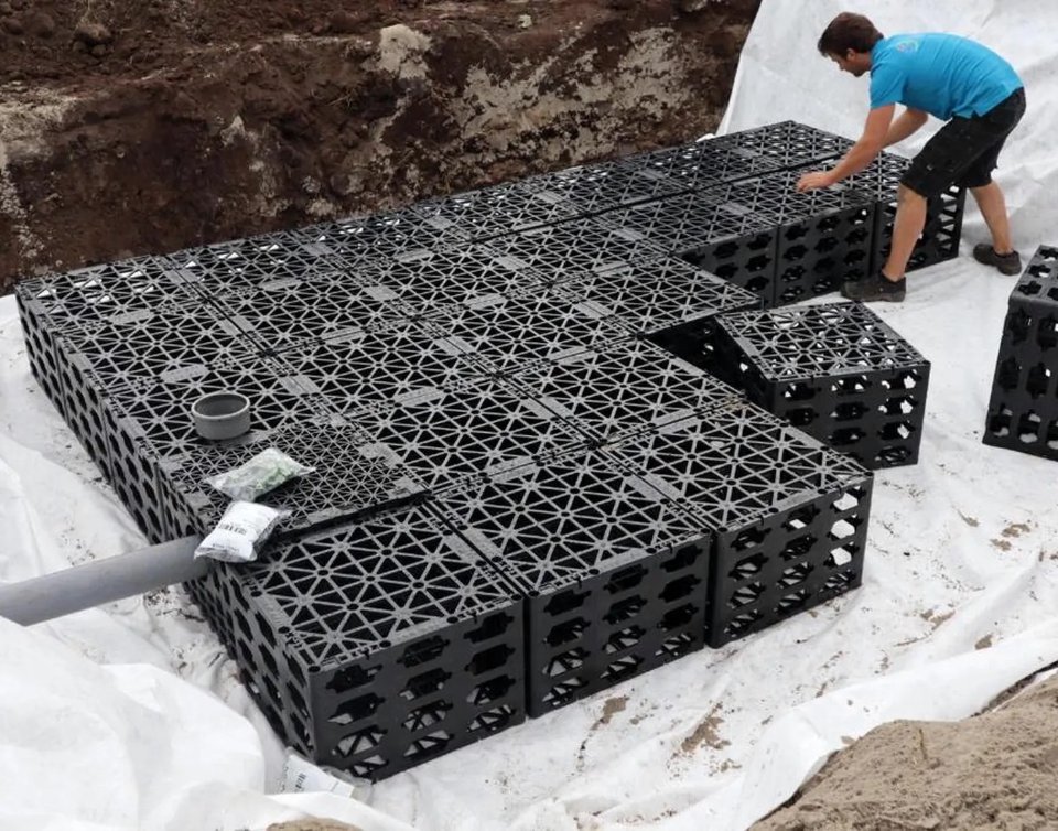 Infiltratiesysteem zelfbouw 5.000 liter