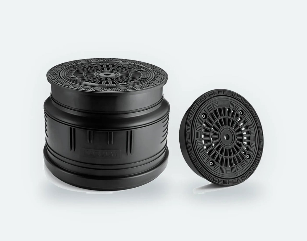 Putdeksel rond 315 mm manchetmof, open rooster